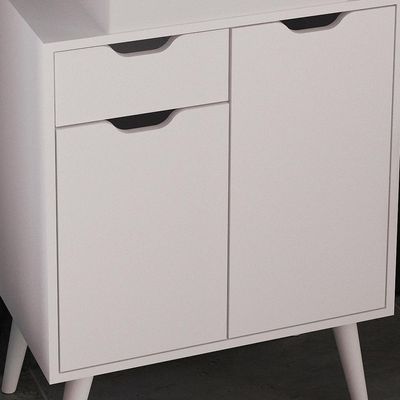 Gabinete Com Cuba Para Banheiro Bn3600x37 Branco Tecno Mobili Branco