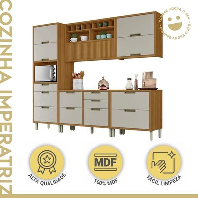 Cozinha Completa 5 Peças Imperatriz Nesher Freijó-off White