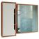 Espelheira Reversivel Para Banheiro 1 Porta Bn3645 Amendoa Branco Tecno Mobili Amendoa Branco