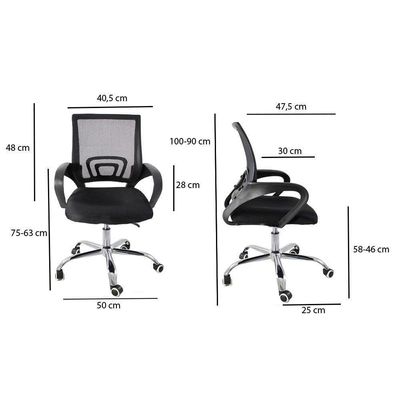 Kit 4 Cadeiras De Escritorio Begonia Tela Mesh Ergonomica