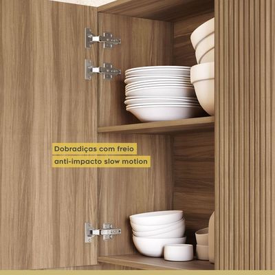 Cozinha 8 Peças 100% Mdf Rainha Gourmet Nature-verde
