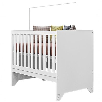Berço Mini Cama Maya Branco Acetinado Móveis Canaã