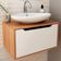 Balcao Gabinete 60 Cm 1 Porta Basculante Bn3646 Amendoa Branco Tecno Mobili Amendoa Branco