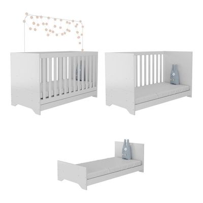 Berço 3 Em 1 com Colchão Incluso Multimóveis Mp0527c Branco
