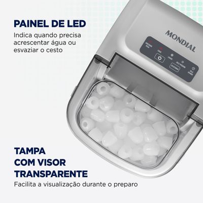 Máquina de Gelo Turbo Ice Premium Mondial MG-12-GI 127V