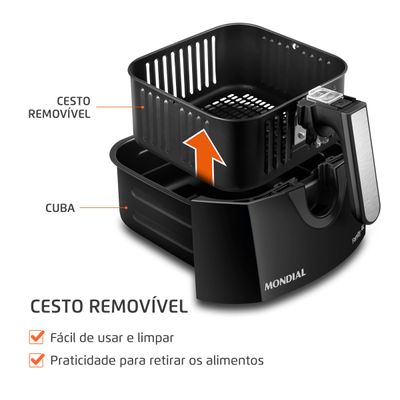 Fritadeira Sem Óleo Air Fryer 4 Litros AFN-40-DI Mondial 127V