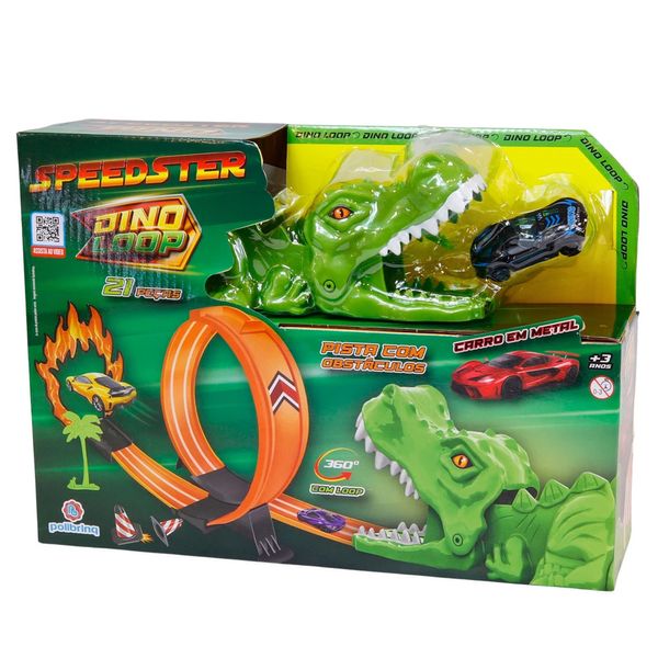 Pista Polibrinq Speedster com Carrinho e Lançador Shark - Item Sortido