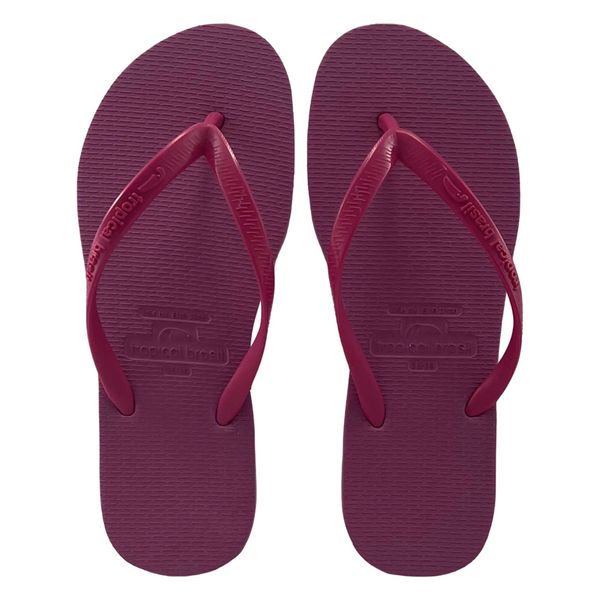 Chinelo Tropical Brasil Slim Bicolor Rosa Kid 33/34