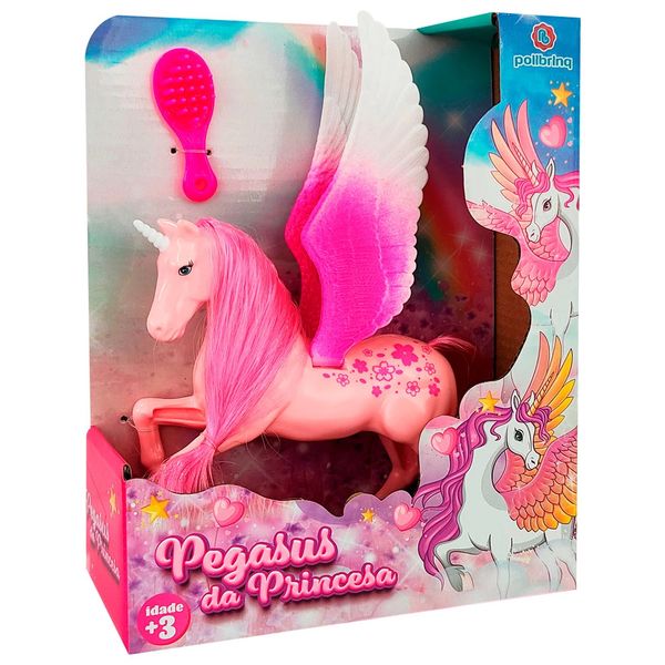 Pegasus da Princesa Polibrinq com Acessórios Boneca e Pegasus com Acessórios Polibrinq