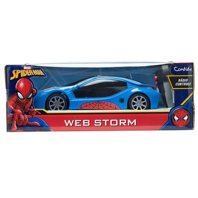 Veiculo Web Storm 3 Func - Spider Man - Pilhas - Teto Preto