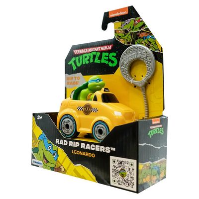 Tartarugas Ninja - Veiculo a Corda Rad Rip Racers - Leonardo