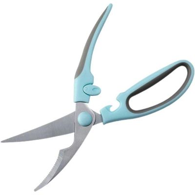 Tesoura De Cozinha P- Frango Peixe Carne Multifuncional Azul