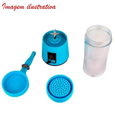 Mini Liquidificador Portátil Recarregável Usb 4 Lâminas 380 Ml