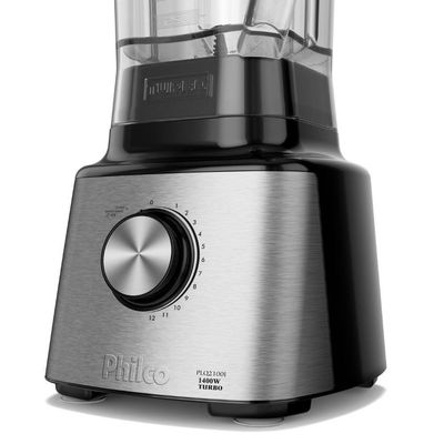 Liquidificador Philco Plq2100pi 12 Vel + Turbo 1400w 3,0l Preto-inox 220 V