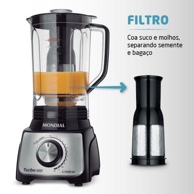 Liquidificador L1100 12 Vel. 1100w Mondial Preto 110v 110V