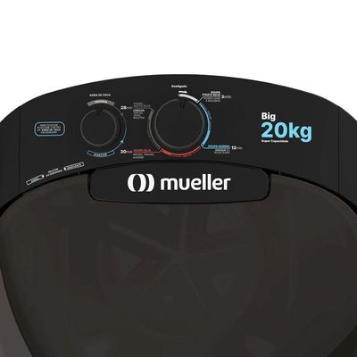 Lavadora Semiautomática Tanquinho Mueller 20kg Preto 220 V