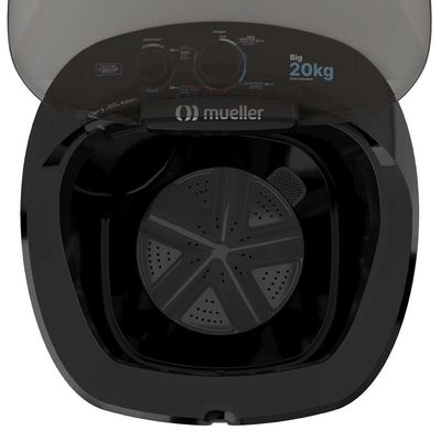 Lavadora Semiautomática Tanquinho Mueller 20kg Preto 127 V