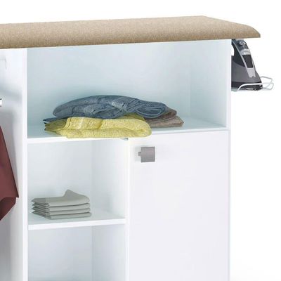 Tábua De Passar Roupa Com Balcão Vitória Branco 107 Cm - Pallazio