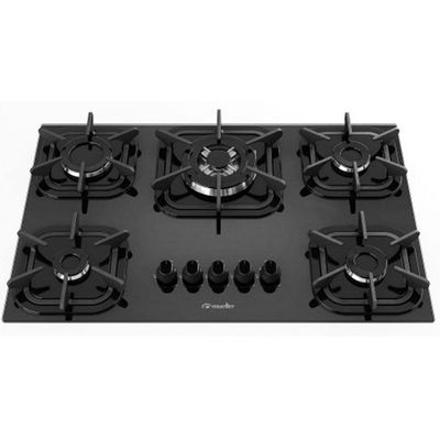 Cooktop Mueller 5 Bocas Com Queimador Tripla Chama Wk26 60.1270.004 Preto Bivolt Bivolt