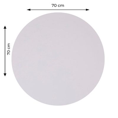 Mesa Bistrô Zeta 111,50 Cm (altura) Com Tampo Em Mdp Redonda 70 Cm Branco
