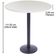 Mesa Bistrô Zeta 111,50 Cm (altura) Com Tampo Em Mdp Redonda 70 Cm Branco