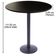 Mesa Bistrô Zeta 111,50 Cm (altura) Com Tampo Em Mdp Redonda 70 Cm Preto