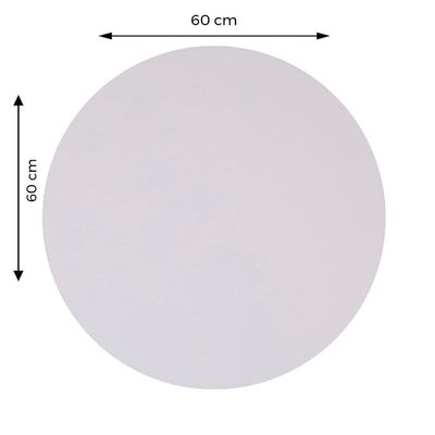 Mesa Bistrô Zeta 111,50 Cm (altura) Com Tampo Em Mdp Redonda 60 Cm Branco