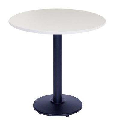 Mesa Bistrô Zeta 111,50 Cm (altura) Com Tampo Em Mdp Redonda 60 Cm Branco
