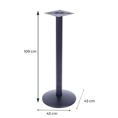 Mesa Bistrô Zeta 111,50 Cm (altura) Com Tampo Em Mdp Redonda 60 Cm Branco