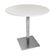Mesa Alpha Inox 77,50 Cm (altura) Com Tampo Em Mdp Redonda 60 Cm Branco