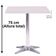 Mesa Delta 76,50 Cm (altura) Com Tampo Em Mdp Quadrado 60 Cm Branco