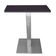 Mesa Alpha Inox 77,50 Cm (altura) Com Tampo Em Mdp Quadrado 80 Cm Preto