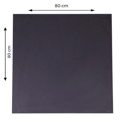 Mesa Alpha Inox 77,50 Cm (altura) Com Tampo Em Mdp Quadrado 80 Cm Preto