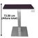 Mesa Alpha Inox 77,50 Cm (altura) Com Tampo Em Mdp Quadrado 60 Cm Preto