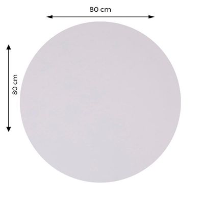 Mesa Bistrô Zeta 111,50 Cm (altura) Com Tampo Em Mdp Redonda 80 Cm Branco
