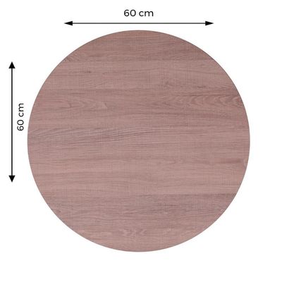 Mesa Bistrô Zeta 111,50 Cm (altura) Com Tampo Em Mdp Redonda 60 Cm Imbuia