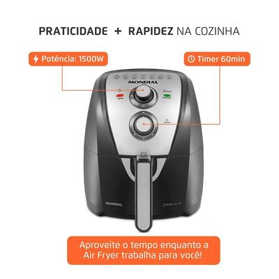Fritadeira Sem óleo Air Fryer 4l Mondial Afn-40-pi Air Fryer Afn-40-pi 127v-60hz .