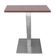 Mesa Alpha Inox 77,50 Cm (altura) Com Tampo Em Mdp Quadrado 60 Cm Imbuia