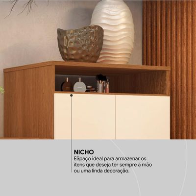 Comoda Sapateira 2 Portas 4 Gavetas 4270 Amendola Off White Demobile Amendola Off White