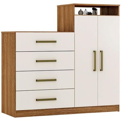 Comoda Sapateira 2 Portas 4 Gavetas 4270 Amendola Off White Demobile Amendola Off White