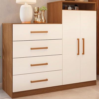 Comoda Sapateira 2 Portas 4 Gavetas 4270 Amendola Off White Demobile Amendola Off White