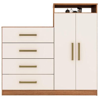 Comoda Sapateira 2 Portas 4 Gavetas 4270 Amendola Off White Demobile Amendola Off White