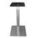 Mesa Alpha Inox 77,50 Cm (altura) Com Tampo Em Mdp Redonda 70 Cm Preto