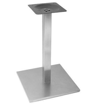 Mesa Alpha Inox 77,50 Cm (altura) Com Tampo Em Mdp Redonda 70 Cm Preto
