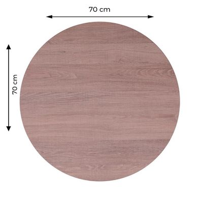 Mesa Bistrô Zeta 111,50 Cm (altura) Com Tampo Em Mdp Redonda 70 Cm Imbuia