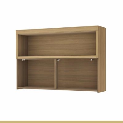 Armário Aéreo 1 Porta Basculante Marquesa 120cm 100% Mdf Nature-verde