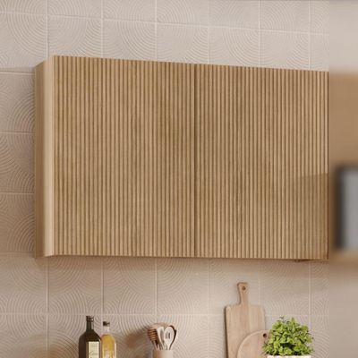 Armário Aéreo 2 Portas 80cm 100% Mdf Rainha Nature