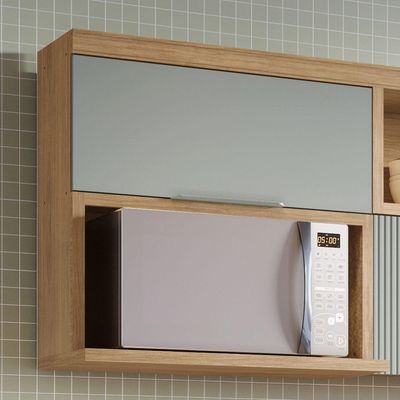 Armário Aéreo 1 Porta Marquesa 100% Mdf Nature-verde