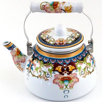 Chaleira Premium Aço Esmaltada Retrô Vintage 2,5l Indiana