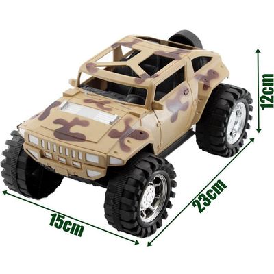 Brinquedo Jipe Carrinho Militar Fricção Camuflado Marrom
